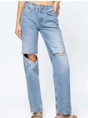 Re/Done Distressed High-Rise 90s Jeans